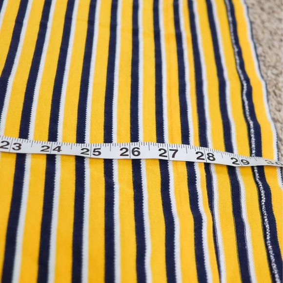 Polo Ralph Lauren Polo Shirt Mens L Yellow Navy Blue White Striped Cotton Pique - Picture 10 of 10